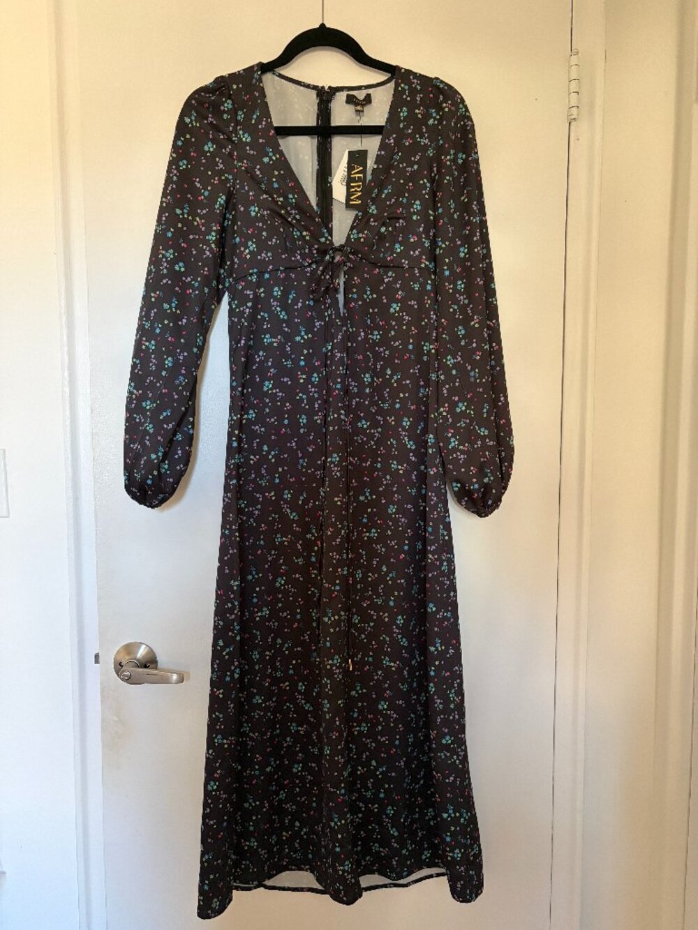 NWT AFRM Zadie Maxi Dress Micro Floral Size S